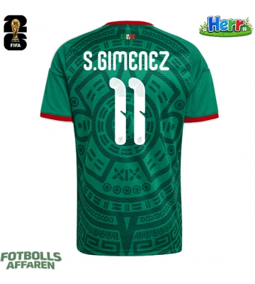 Mexiko Santiago Gimenez #11 Hemmatröja VM 2026 Kortärmad